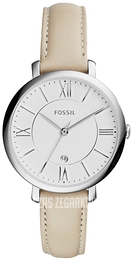 Fossil Jacqueline Biały/Skóra Ø37 mm ES3793