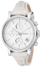 Fossil Boyfriend Biały/Skóra Ø37 mm ES3811
