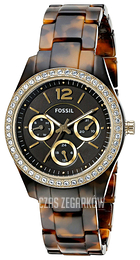 Fossil Stella Czarny/Żywica z tworzywa sztucznego Ø38 mm ES3814