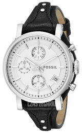 Fossil Boyfriend Srebrny/Skóra Ø38 mm ES3817