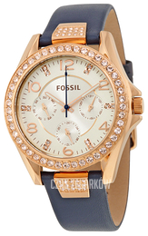 Fossil Riley Srebrny/Skóra Ø38 mm ES3887
