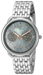 Fossil Tailor Srebrny/Stal Ø34 mm ES3911