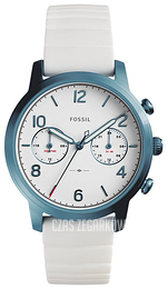 Fossil Biały/Guma Ø38 mm ES4235