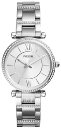 Fossil Carlie Srebrny/Stal Ø35 mm ES4341