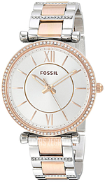 Fossil Srebrny/Stal w kolorze różowego złota Ø35 mm ES4342