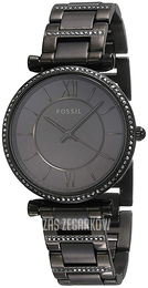 Fossil Carlie Czarny/Stal Ø35 mm ES4488
