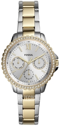 Fossil Izzy Srebrny/Stal w odcieniu złota Ø35 mm ES4784