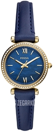 Fossil Carlie Mini Niebieski/Skóra Ø28 mm ES5017