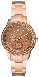 Fossil Stella Różowe złoto/Stal w kolorze różowego złota Ø37 mm ES5109