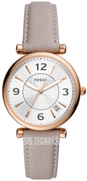 Fossil Carlie Srebrny/Skóra Ø35 mm ES5161