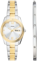 Fossil Scarlette Srebrny/Stal w odcieniu złota Ø32 mm ES5253SET