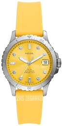 Fossil FB-01 Żółty/Guma Ø36 mm ES5289