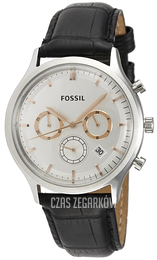 Fossil Chronograph Srebrny/Skóra Ø41 mm FS4640