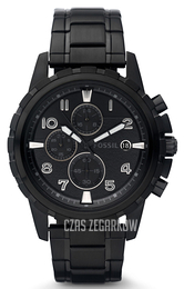 Fossil Dean Czarny/Stal Ø45 mm FS4646