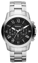 Fossil Grant Czarny/Stal Ø43 mm FS4736