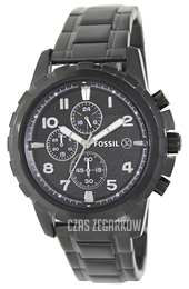 Fossil Dean Czarny/Stal Ø45 mm FS4827