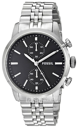 Fossil Czarny/Stal Ø40 mm FS5031