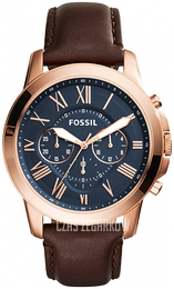 Fossil Grant Niebieski/Skóra Ø44 mm FS5068IE