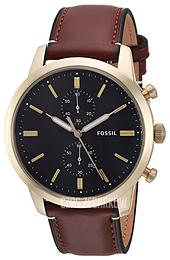 Fossil Townsman Czarny/Skóra Ø44 mm FS5338