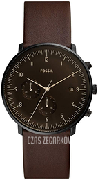 Fossil Chase Timer Czarny/Skóra Ø42 mm FS5485