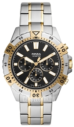 Fossil Garrett Czarny/Stal w odcieniu złota Ø44 mm FS5771