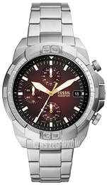 Fossil Bronson Czerwony/Stal Ø44 mm FS5878