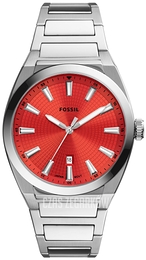 Fossil Everett Czerwony/Stal Ø42 mm FS5984