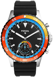 Fossil Q Crewmaste Czarny/Guma Ø46 mm FTW1124