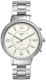 Fossil Q Virginia Biały/Stal Ø36 mm FTW5009