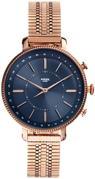 Fossil Niebieski/Stal w kolorze różowego złota Ø36 mm FTW5061