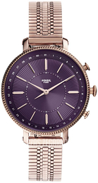 Fossil Purpurowy/Stal w kolorze różowego złota Ø36 mm FTW5062