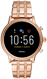 Fossil Ekran LCD/Stal w kolorze różowego złota Ø44 mm FTW6035