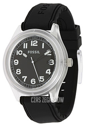 Fossil Analog Czarny/Guma Ø43 mm JR1296