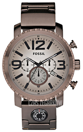 Fossil Gage Brązowy/Stal Ø50 mm JR1302
