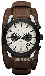 Fossil Keaton Biały/Skóra Ø43 mm JR1395
