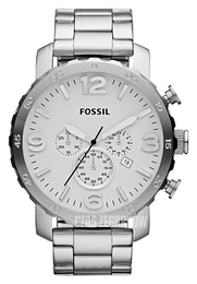Fossil Biały/Stal Ø50 mm JR1444