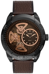 Fossil Bronson Twist Czarny/Skóra Ø50 mm ME1172