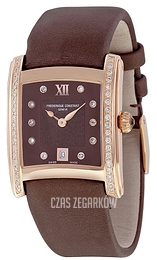 Frederique Constant Classics Brązowy/Tkanina 35x28 mm FC-220CHD2ECD4