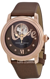 Frederique Constant Ladies Automatic Brązowy/Tkanina Ø34 mm FC-310CLHB2P4