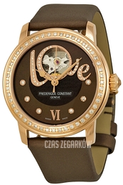 Frederique Constant Ladies Automatic Brązowy/Tkanina Ø34 mm FC-310CLHB2PD4