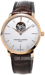 Frederique Constant Slimline Srebrny/Skóra Ø40 mm FC-312V4S4