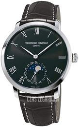 Frederique Constant Slimline Czarny/Skóra Ø42 mm FC-705GR4S6