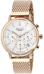 Gant Biały/Stal w kolorze różowego złota Ø38 mm GT032002