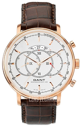 Gant Cameron Srebrny/Skóra Ø45 mm W10893