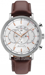 Gant Cameron Srebrny/Skóra Ø45 mm W10896