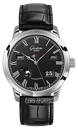 Glashütte Original Senator Czarny/Skóra Ø42 mm 100-02-25-12-05