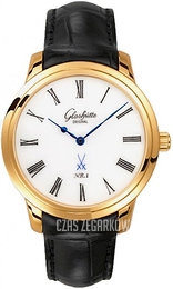 Glashütte Original Senator Biały/Skóra Ø40 mm 100-10-01-01-04