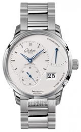 Glashütte Original Pano Reverse Srebrny/Stal Ø40 mm 65-01-22-12-24