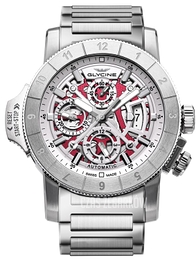 Glycine Airman Czerwony/Stal Ø46 mm GL0052