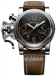 Graham Chronofighter Fortress Czarny/Skóra Ø43 mm 2CRBS.B10A